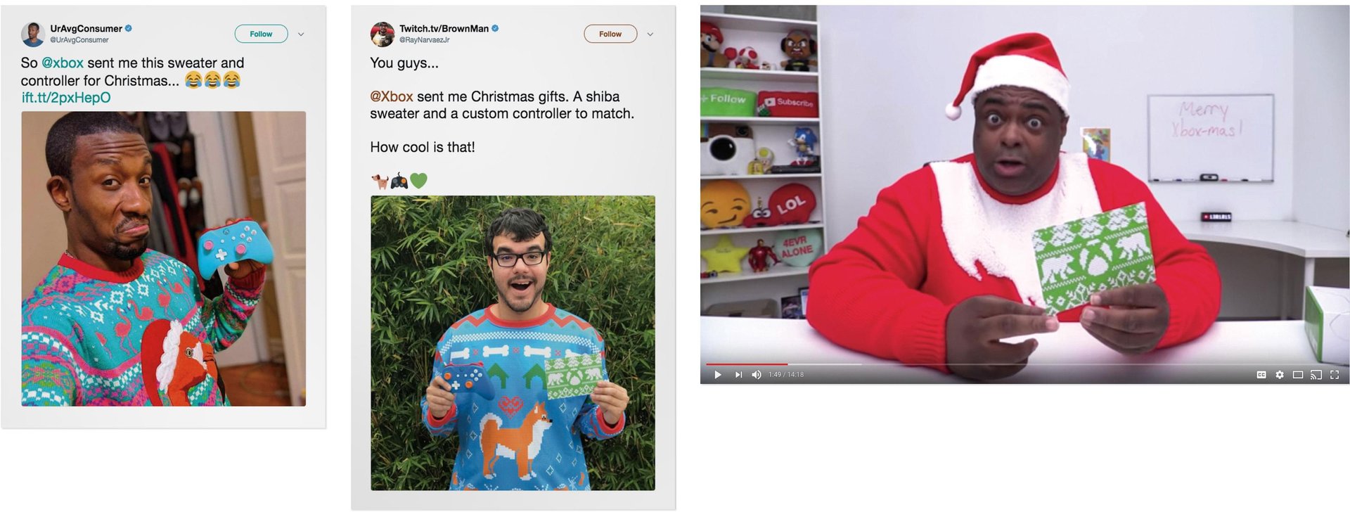 Xbox Influencers Shared Their Gifts on YouTube, Instagram and Twitter